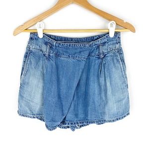 Diesel Janit Jean Shorts Blue Wrap Front High Waisted Denim Summer Paperbag 24